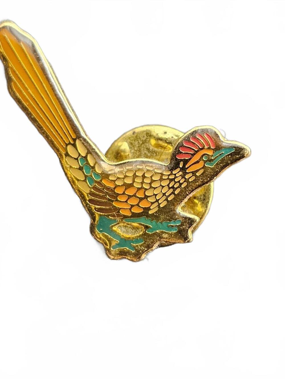 Enamel Roadrunner Bird Lapel Pin